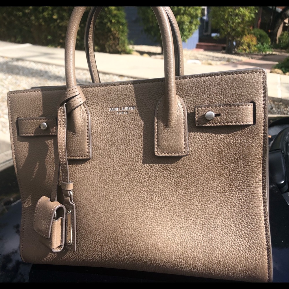 Saint Laurent Sac Du Jour Taupe Nano Size